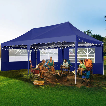 Tuinpaviljoen – Tuinoverkapping – Partytent – Buitenverblijf – Overkapping – Roestvrij Stalen Frame – Waterdicht Oxford Doek - 3 x 6 Meter - Donkerblauw
