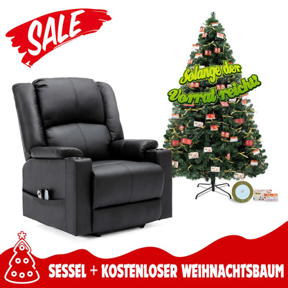 Relaxfauteuil – Relaxstoel – Fauteuil – TV-stoel – Loungefauteuil – Verstelbaar – Hoogwaardig schuim – Kunstkerstboom met metalen standaard