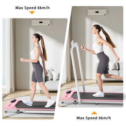 Loopband - Inklapbaar - 1-6 km/h - Wandelband - Pad - Wandel - Joggingmachine - met Afstandsbediening - 120 kg Gewichtslimiet - Thuisgymnastiek Eefening - Zwart - QUORE