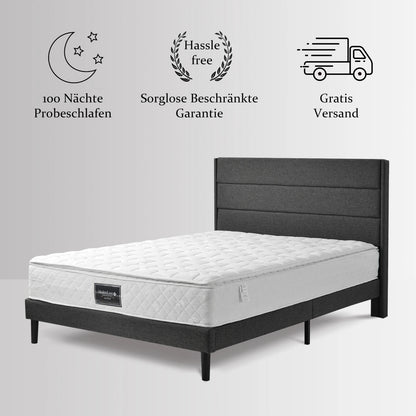 7-Zone Pocketveermatras – Koudschuimmatras – Veerbed – Slaapmatras – Eenpersoonsmatras – 90x200 cm – Stevigheid H3 – Ademend Microvezelhoes – 25 cm Hoogte