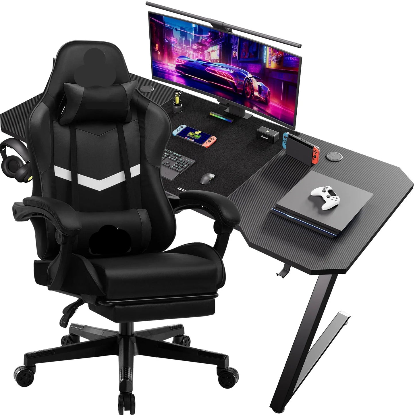 Gamingtafel – Game Bureau – Computertafel – Gaming Desk – Computer Bureau – Ergonomisch Ontwerp – Metalen Frame & Krasbestendig Tafelblad