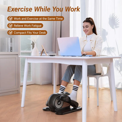 Onder Bureau Crosstrainer – Elliptische Trainer – Pedaloefenmachine – Fietstrainer – Beenfitness – Stil En Compact – 12 Snelheidsniveaus Met Afstandsbediening