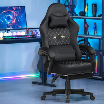 Gamingstoel – Gamestoel – Bureaustoel – Racing Chair – Gaming Chair – Verstelbare Rugleuning – Ademend Stof - QUORE