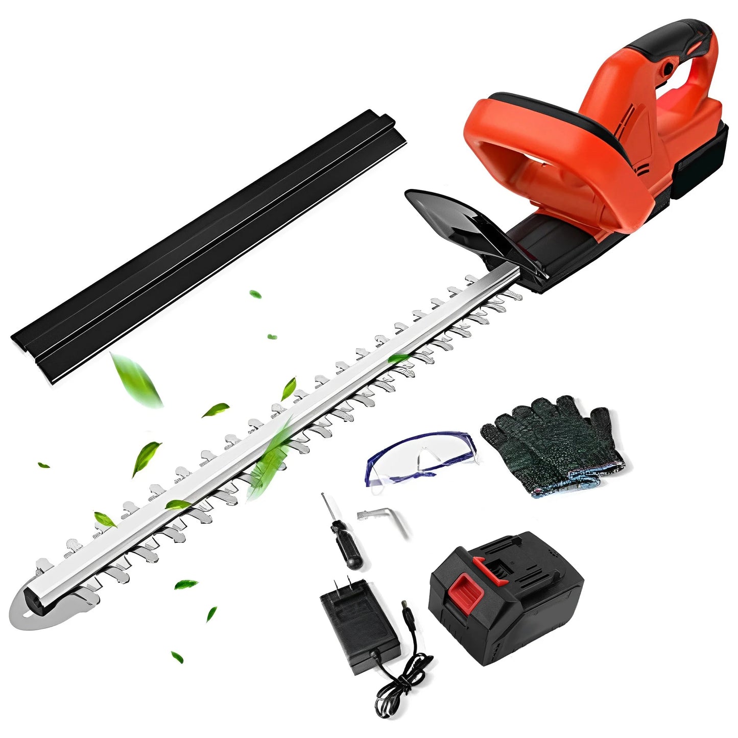 Elektrische Heggenschaar - Heggenschaar Accu - Haagschaar - Heggentrimmer - 21V - 22 Inch Dubbelzijdig Mes - Voor Tuinonderhoud - 1 Accu