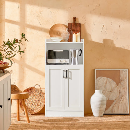 SoBuy FSB47-W Sideboard with 2 shelves and 2 doors microwave wardrobe dresser Kitchen wardrobe hallway wardrobe side wardrobe