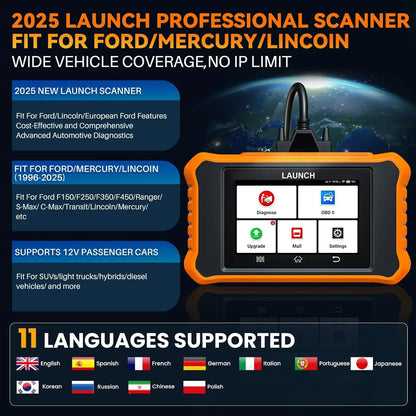 OBD2 Scanner – Diagnosetool – Foutcode Scanner – Auto Diagnostic Tool – Autoscanner – Bidirectionele Besturing – Levenslange Gratis Updates