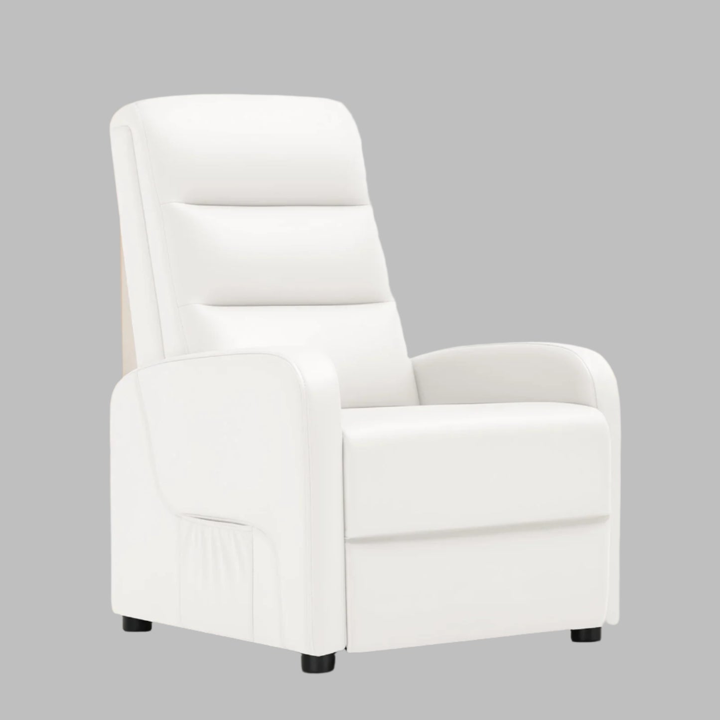 Relaxstoel - Relaxstoelen - Stoelen - Loungestoel - TV Stoel - met Voetsteun - en Kussen - Verstelbare Rugleuning - Comfortabele - PU Leer - 160° Ligstand - Voor Woonkamer - Slaapkamer - Thuisbioscoop - Wit