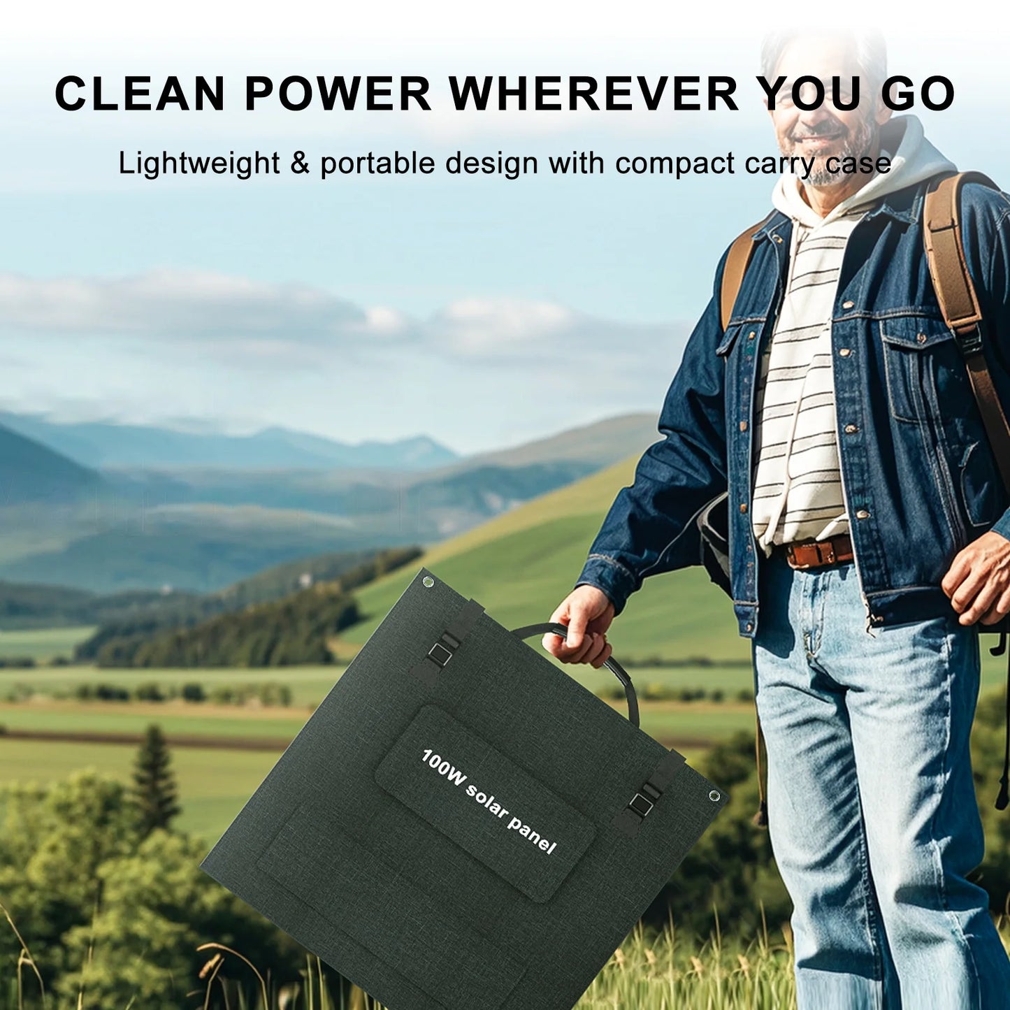 200W Opvouwbaar Zonnepaneel – Draagbaar – Zonnecel – Mobiel – Camping – Hoog Rendement 23,4% – Gewicht 6,1 Kg