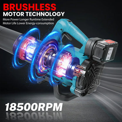Bladblazer - Bladblazers met Accu - Draadloze - Elektrische - Brushless Accublazer - Elektrische Bladblazer - 130MPH - 480CFM - voor Tuin, Sneeuw en Bladeren - Zonder Accu