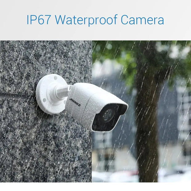 Annke - DW81KD0-R4BG/R8BG - Beveiligingscamerasysteem - 5MP - Openlucht - Bewakingscamera - Beveiligingscamera - Beveiligingscamerasysteem - 4 stuk - Wit