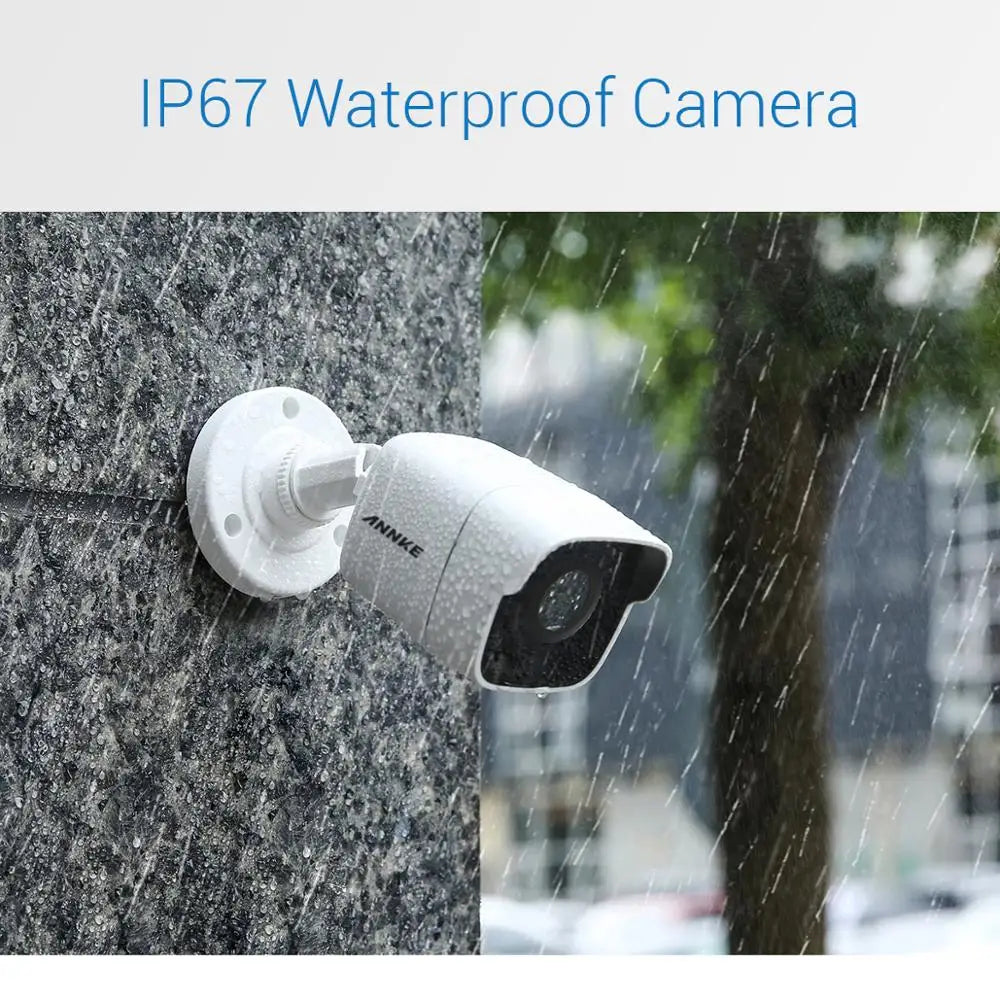 Annke - Beveiligingscamerasysteem - Beveiligingscamera Buiten - 5MP - Buiten Camera met Nachtzicht - Beveiligingscamera - Beveiligingscamerasysteem - 8 stuk - Wit