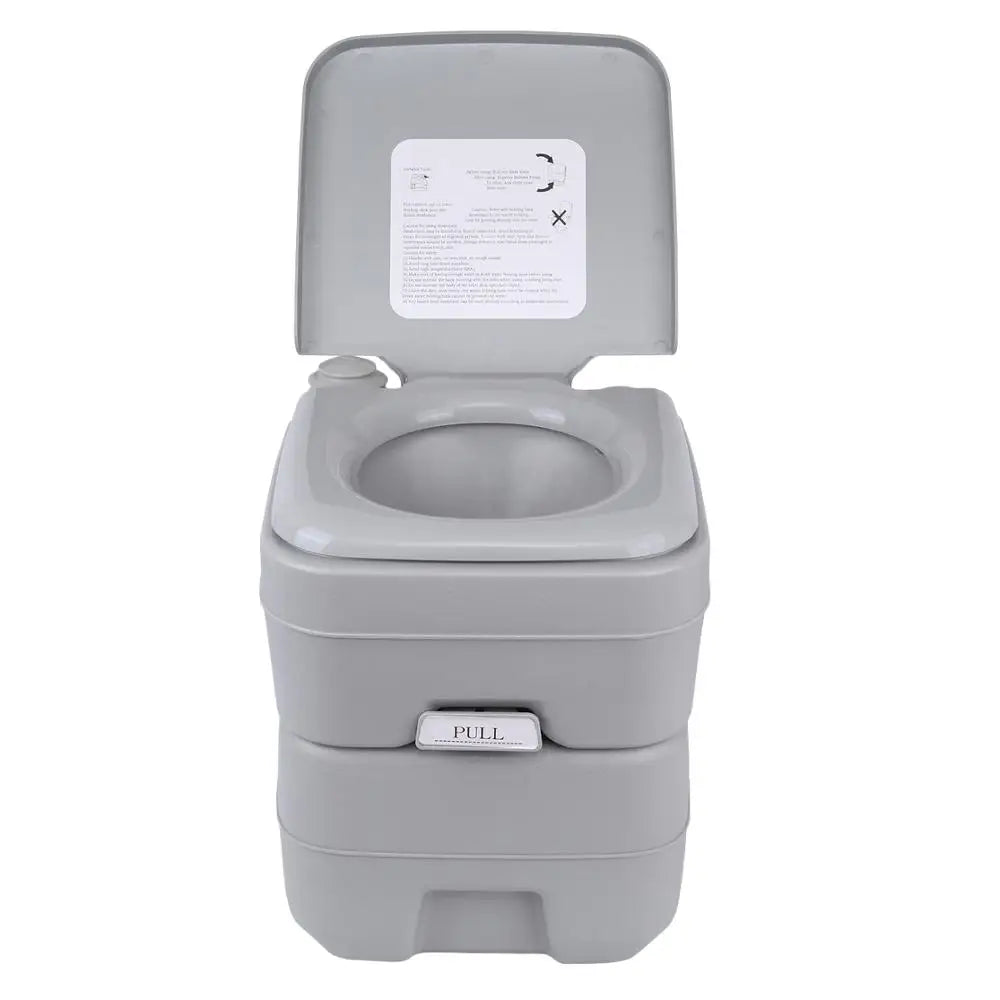 Draagbaar Campingtoilet – Chemisch Toilet 20L – Met Dubbel Spoelsysteem – Voor Caravan, Camper of Tent – Tot 130 kg Draagvermogen – Te Gebruiken met of zonder Chemicaliën