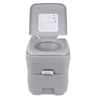 Draagbaar Campingtoilet – Chemisch Toilet 20L – Met Dubbel Spoelsysteem – Voor Caravan, Camper of Tent – Tot 130 kg Draagvermogen – Te Gebruiken met of zonder Chemicaliën
