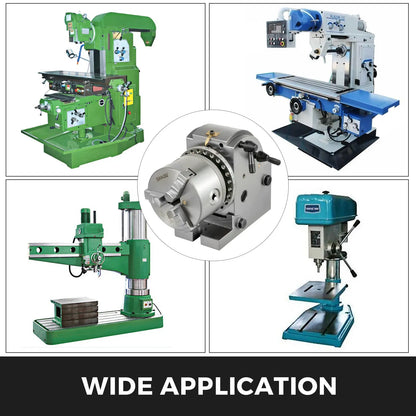 Verstelbare Verdeelkop – Indexering – Freesaccessoire – Precisiehulpmiddel – Machinegereedschap – Lasergegraveerde Schaal – Metalen Constructie