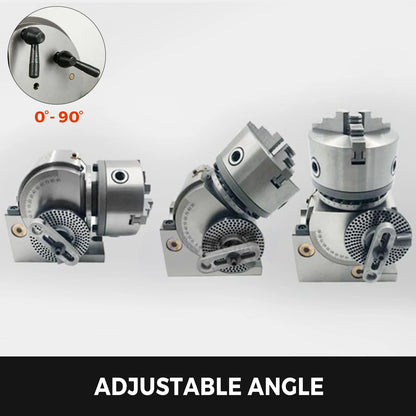 Verstelbare Verdeelkop – Indexering – Freesaccessoire – Precisiehulpmiddel – Machinegereedschap – Lasergegraveerde Schaal – Metalen Constructie