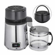 Water Distiller - 4L - 1L/H - 220V - 750W - Stainless Steel - Home Use - Small Commercial Applications - Silver