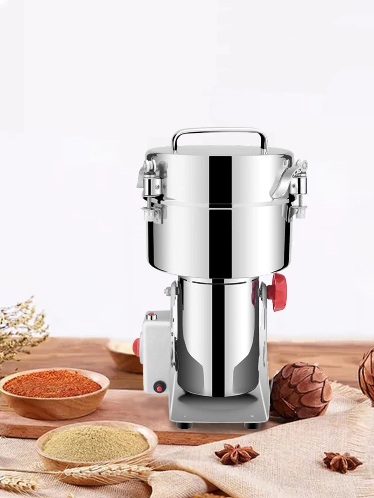 Multifunctionele Hoge Snelheid Krachtmolen – Kruidenmolen – Specerijenmaler – Koffiemolen – Granenmolen – 3000W Motor – 2000 Gram Capaciteit