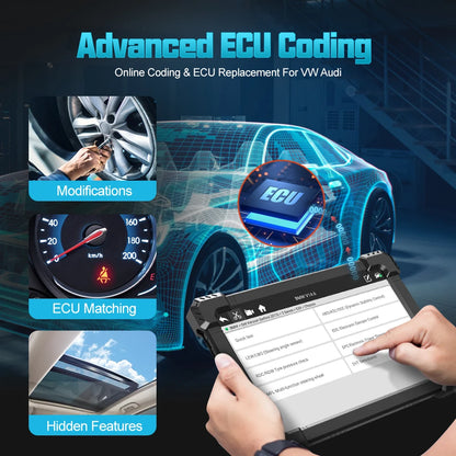 OBD2 Scanner – Autodiagnose Tool – Foutcode Uitlezer – Diagnoseapparaat – Bluetooth Verbinding – 10,1 Inch Kleurenscherm