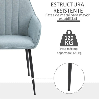 Eetkamerstoelen – Eetkamerstoel Set – Stoelen Voor Aan Tafel – Linnen Stoel – Ergonomische Rugleuning – Ademend Linnen