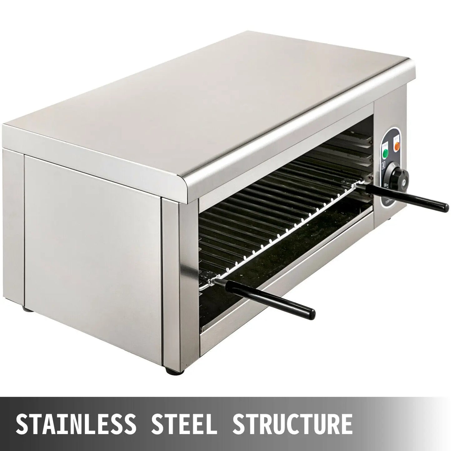 Elektrische Salamander Oven – Grill Oven – Tosti Oven – Gratineren Oven – Roestvrij Staal – Verstelbare Temperatuur – Uittrekbare Olieopvangplaat