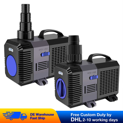 Ultra-Stille Dompelpomp - Fontein Pomp Filter - Visvijver Aquarium - Fish Tank Variabele - Frequentie Waterpomp - 10W - Zwart