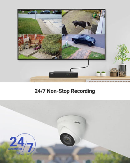 NVR Beveiligingssysteem – IP Camera Set – CCTV Cameras – Bewakingssysteem – Dome Camera’s – 5MP Resolutie – Nachtzicht 30 Meter – PoE Installatie