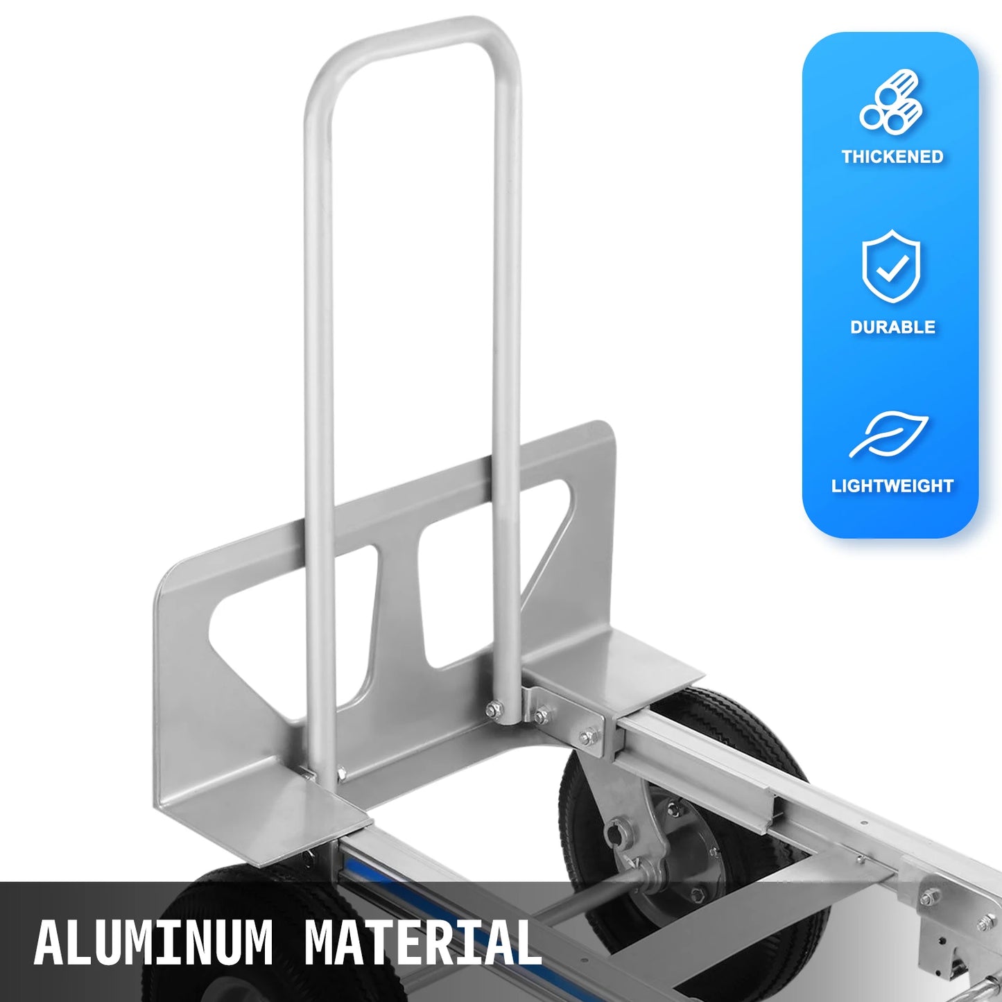 Steekwagen - Steekkar - Transportkar - Transportwagen - 3-in-1 Aluminium Handtruck -  1000 lb Capaciteit – 350kg Max Gewicht - Opvouwbaar & Heavy-Duty - Geschikt voor Thuis & Industrieel Gebruik