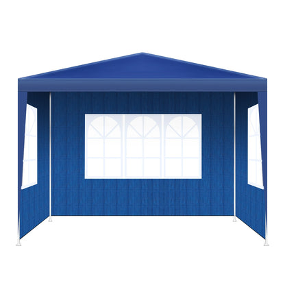 Partytent – Tuinent – Waterdichte Outdoor Tent – Luifel – Beschut – Waterdicht PVC – Metalen Frame – 3x3 Meter - Blauw - QUORE