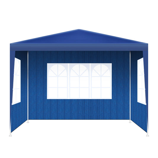 Partytent – Tuinent – Waterdichte Outdoor Tent – Luifel – Beschut – Waterdicht PVC – Metalen Frame – 3x3 Meter - Blauw - QUORE