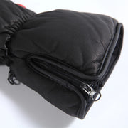 Heated Gloves - Electric Gloves - Rechargeable Heated Gloves - Waterproof Gloves - Leather Sheepskin - for Motorcycle, Hiking Gloves, Outdoor Sports, Winter - XL