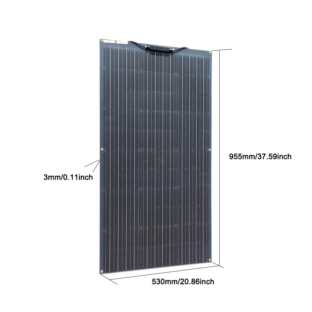 Zonnepaneel - Zonnepanelen - Monokristallijn - 300W - Flexibel - Buigzaam Waterdicht - voor Camper - Boot - Caravan - Outdoor en Off-Grid