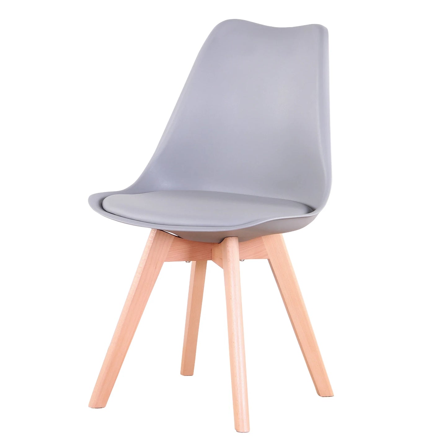 EGOONM Set of 4 / 6 Modern Dining Chairs Kitchen Chairs with Padded Seat Faux Leather Beech Wooden Legs for Kitchen Dining Room