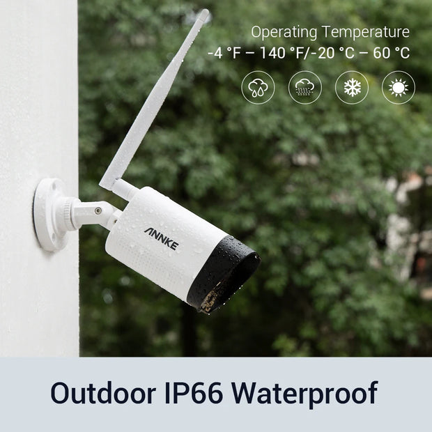 Beveiligingscamera -Bewakingscamera - Camera Met Verstelbare Dubbele Lens H.265 - Audiobeveiliging - Voertuigdetectie - S 100ft Nachtzicht -  2/4Pcs  - Wit