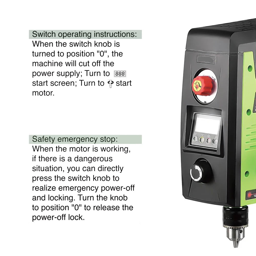 Mini Boormachine – Mini Boor – Elektrische Boormachine – Handboormachine – Precisieboor – 800W Motor – Laserfocus - QUORE