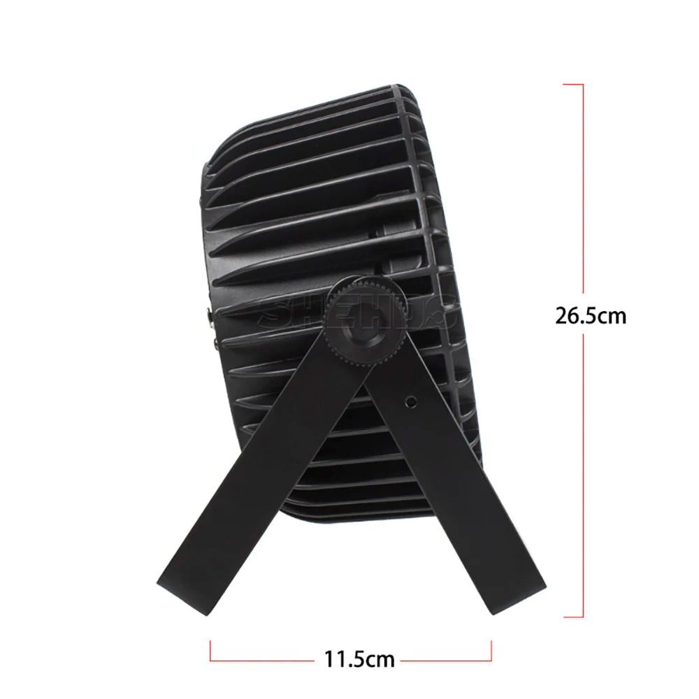 LED Par Verlichting – LED Spot – LED Lamp – Podiumverlichting – DJ Licht – 4 Stuks 18x18W RGBWA+UV – Dimbaar met DMX512 Controle – Compact Aluminium Design - QUORE