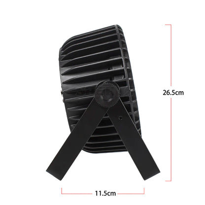 LED Par Verlichting – LED Spot – LED Lamp – Podiumverlichting – DJ Licht – 4 Stuks 18x18W RGBWA+UV – Dimbaar met DMX512 Controle – Compact Aluminium Design - QUORE