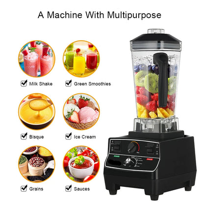 Blender - 2L BPA-vrij Jar - 2200W - Foodprocessor - Pre-geprogrammeerde Instellingen - Variabele Snelheid - Ideaal voor Smoothies - IJs en Soepen - Grote 2L capacitei - Standaard