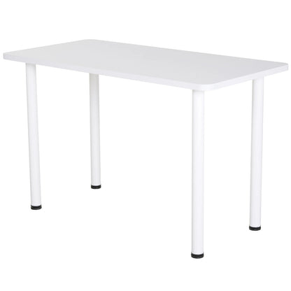 keukentafel - Keuken Kast - Bar Tafel - Keuken Werktafel - Keuken Werkblad - Keuken Bijzettafel - Multifunctionele Keuken-/Bureautafel met Verstelbare Poten (120x60x76 cm) – Wit & Eiken - QUORE