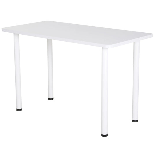 keukentafel - Keuken Kast - Bar Tafel - Keuken Werktafel - Keuken Werkblad - Keuken Bijzettafel - Multifunctionele Keuken-/Bureautafel met Verstelbare Poten (120x60x76 cm) – Wit & Eiken - QUORE