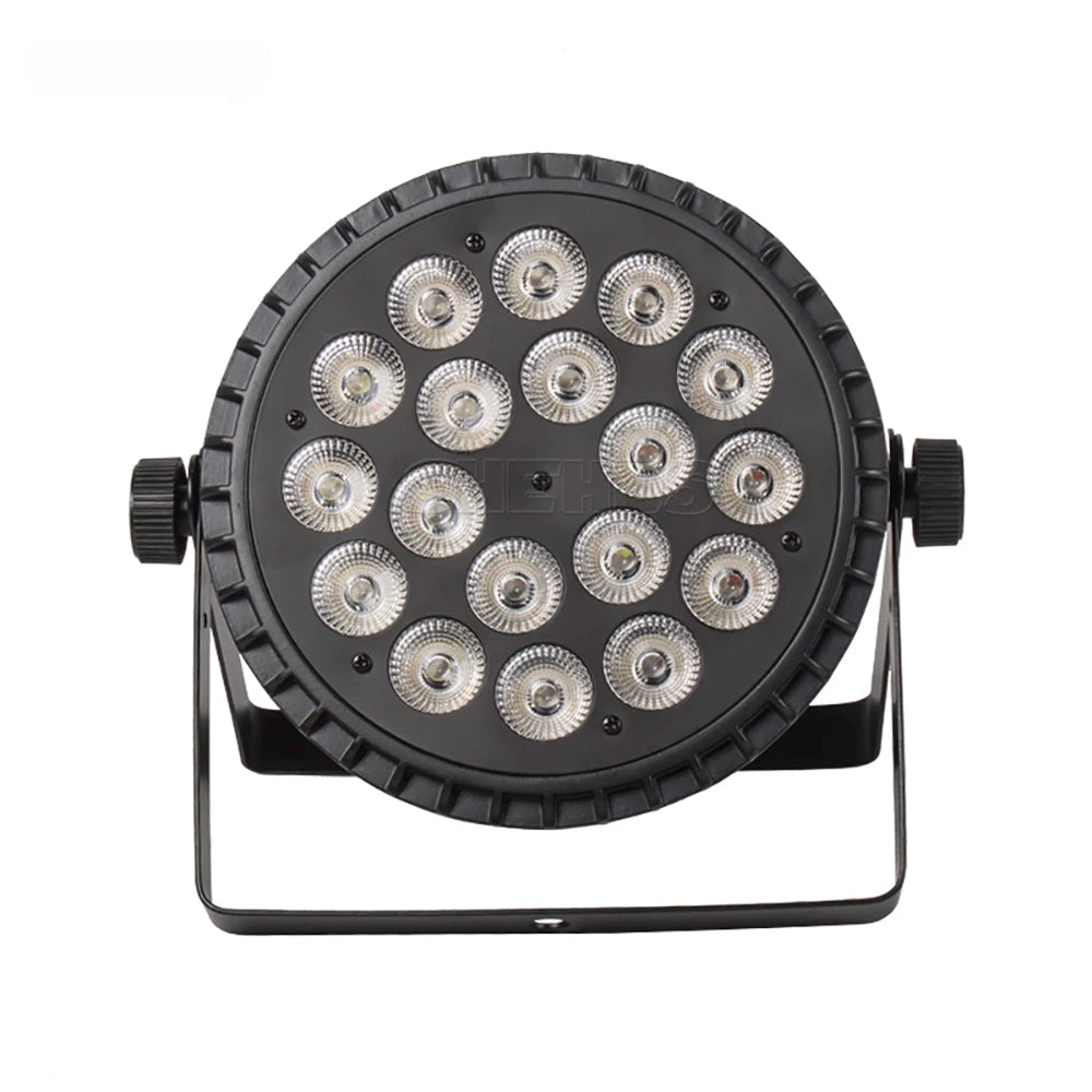 LED Par Verlichting – LED Spot – LED Lamp – Podiumverlichting – DJ Licht – 4 Stuks 18x18W RGBWA+UV – Dimbaar met DMX512 Controle – Compact Aluminium Design - QUORE