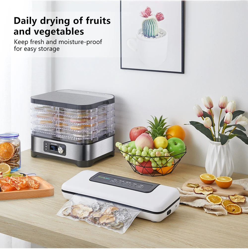 Voedseldroger – Dehydrator - Droogoven - Droogoven Voedseldroger - 5 Lades – Met Digitale Timer & Temperatuurregeling – BPA-vrij - QUORE