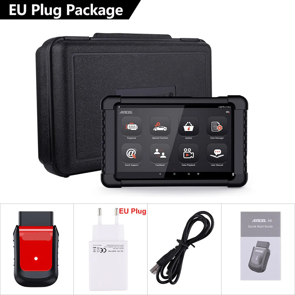 OBD2 Scanner – Auto Diagnosetool – Foutcode Uitlezer – Systeemtester – 10,1 Inch Touchscreen – Draadloos – 10 Resetfuncties