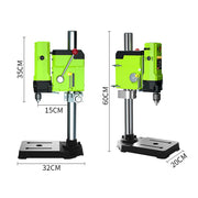 Bench Drill - Variable Speed ​​- Work Table - Tiltable - Depth Stop - Column Drill - Bench Column Drill - 1050W - 1-16mm - 60Hz - Vegetable
