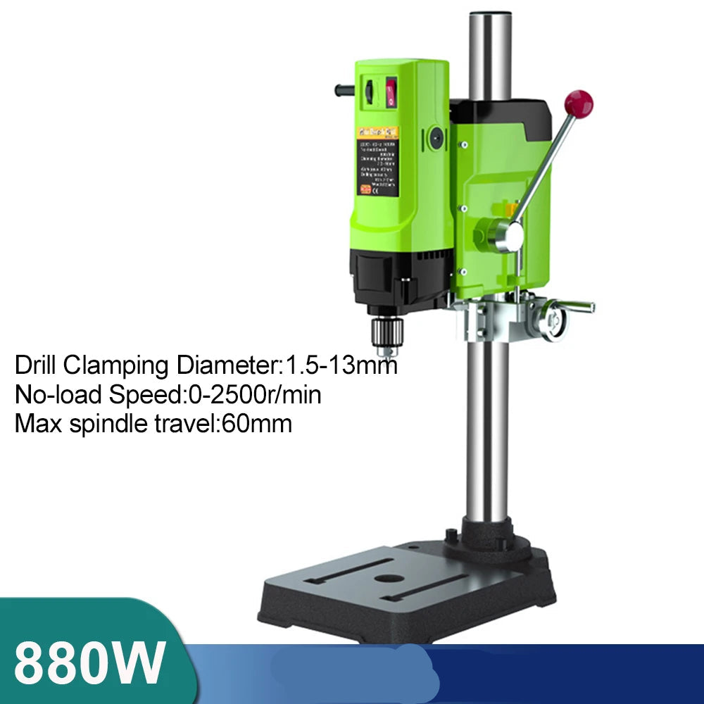 Tafelboormachine – Boormachine – Klusmachine – Doe-Het-Zelf – 880W Motor – Instelbare Snelheid – 3-16 Mm Boorklemcapaciteit - QUORE