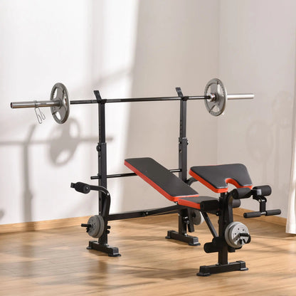 Fitnessbank – Krachtbank – Halterbank – Trainingsbank – Home Gym Bank – Verstelbare Rugleuning – Stevig Stalen Frame