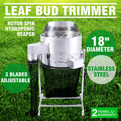 Vevor - Bud Trimmer - Trimmer Head - Electric Cutting Machine - Hydroponic Leaf Bud Trimming Machine - 18 Inch Professional Plant Trimmer - Garden Tools - Silver