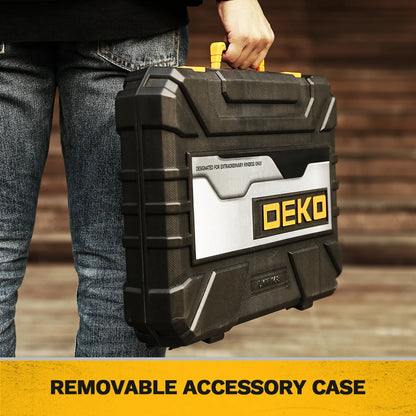Deko - Tool case - Basic tool set - 228 pieces - Tools - Tool set - Mixed tool set - Woodworking multi-tools - with tool case - Including socket set Hammer knife