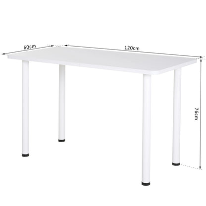 keukentafel - Keuken Kast - Bar Tafel - Keuken Werktafel - Keuken Werkblad - Keuken Bijzettafel - Multifunctionele Keuken-/Bureautafel met Verstelbare Poten (120x60x76 cm) – Wit & Eiken - QUORE