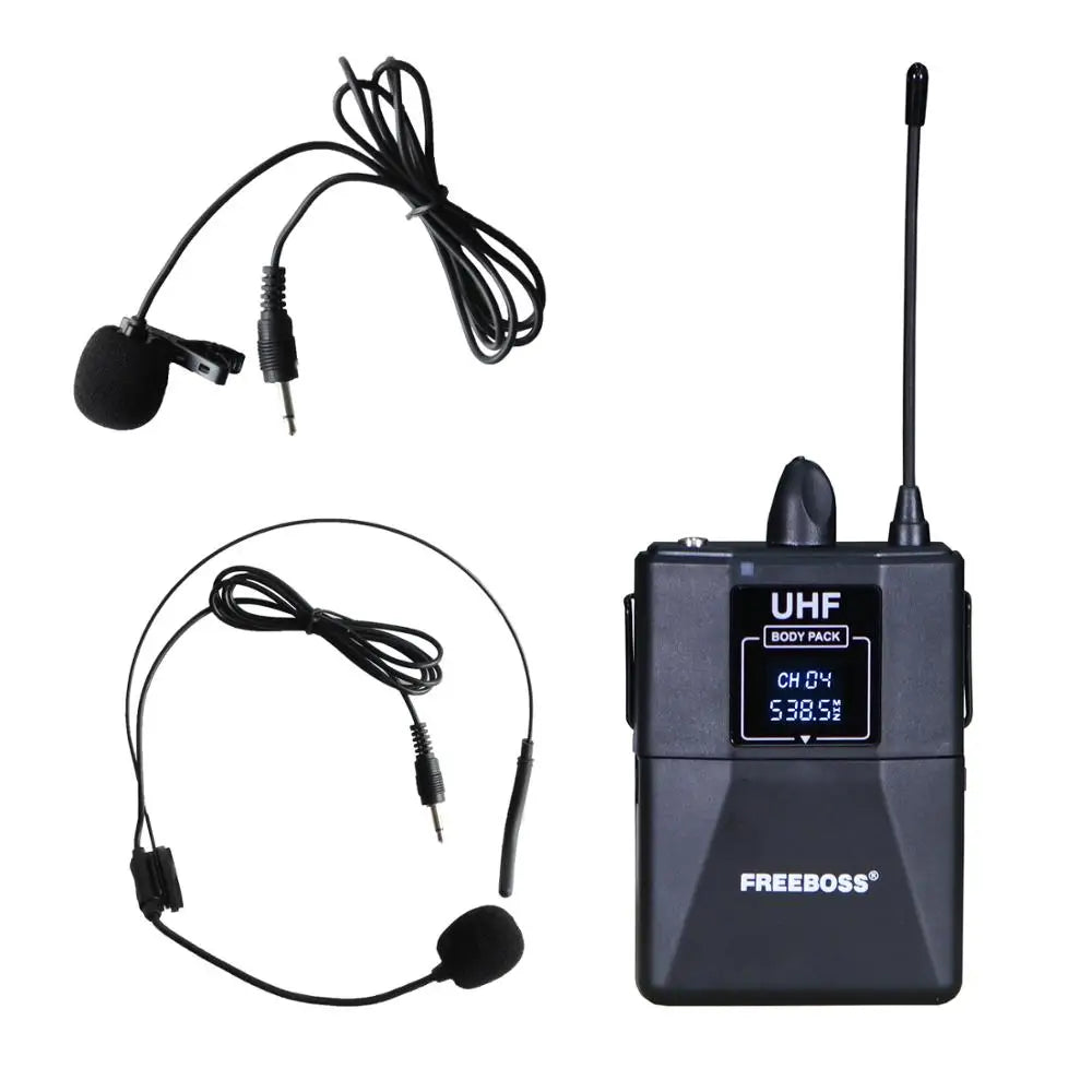 Draadloos Microfoonsysteem – Draadloze Microfoon Set – Karaoke Microfoon – Presentatie Microfoon – 30 Meter Bereik – Twee Handhelds En Bodypacks - QUORE
