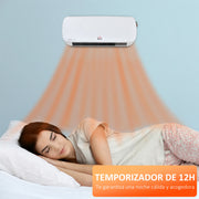 Keramische verwarming - Badkamerverwarming - Verwarming - Wandverwarming - geschikt voor de badkamer - PTC-element - met afstandsbediening - 45x18,6x11,5cm - 1000W - Maximaal vermogen 2000W